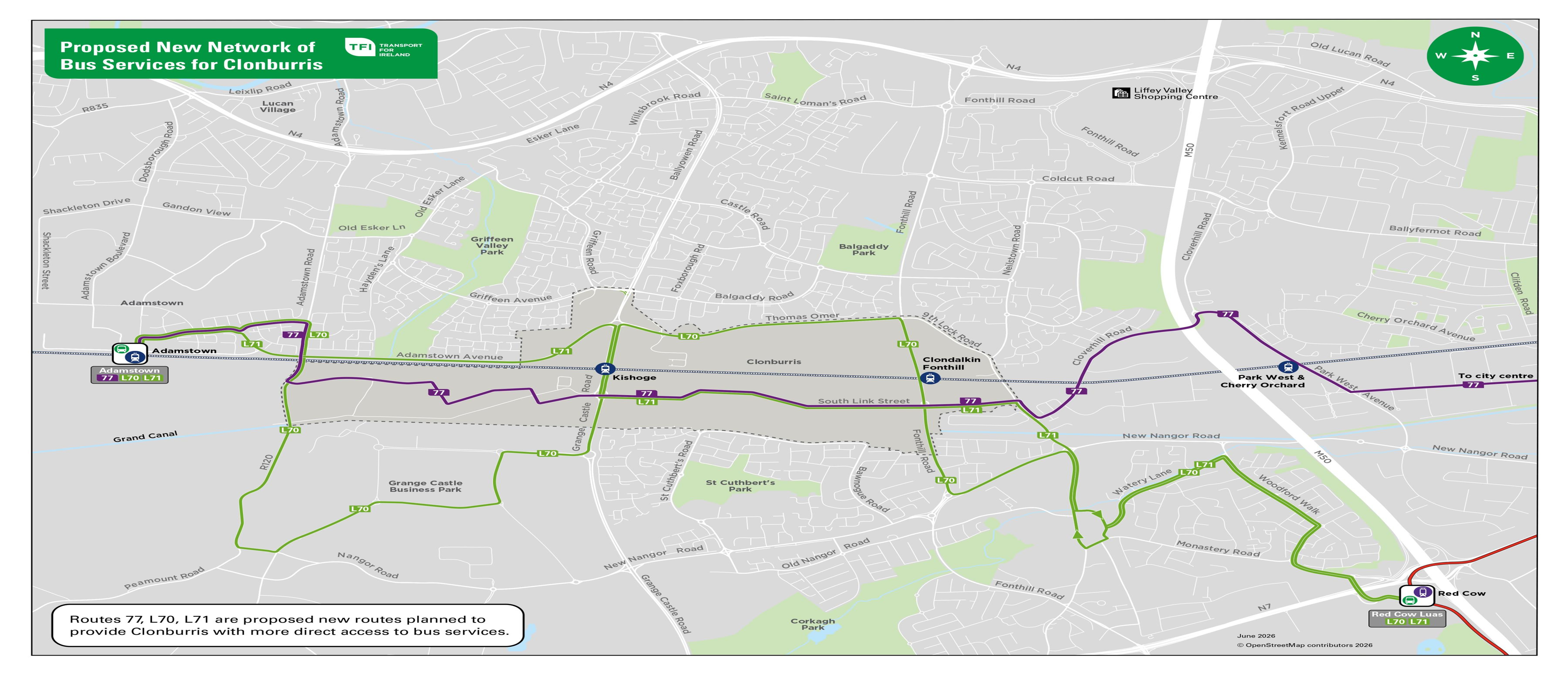 NTA Announces Consultation on Bus Services for Clonburris Area sumamry image