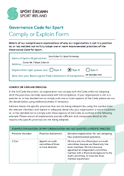 Governance-Code-for-Sport-Comply--Explain-Form summary image
