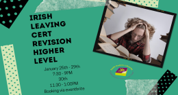 Irish Revision Course for Higher Level 25 - 30 January sumamry image