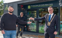 East Village Coffee get keys to the Round Tower Visitor Centre, Clondalkin. sumamry image
