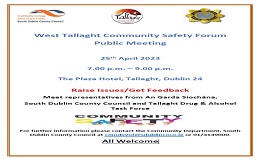 West Tallaght Community Safety Forum  Public Meeting  sumamry image