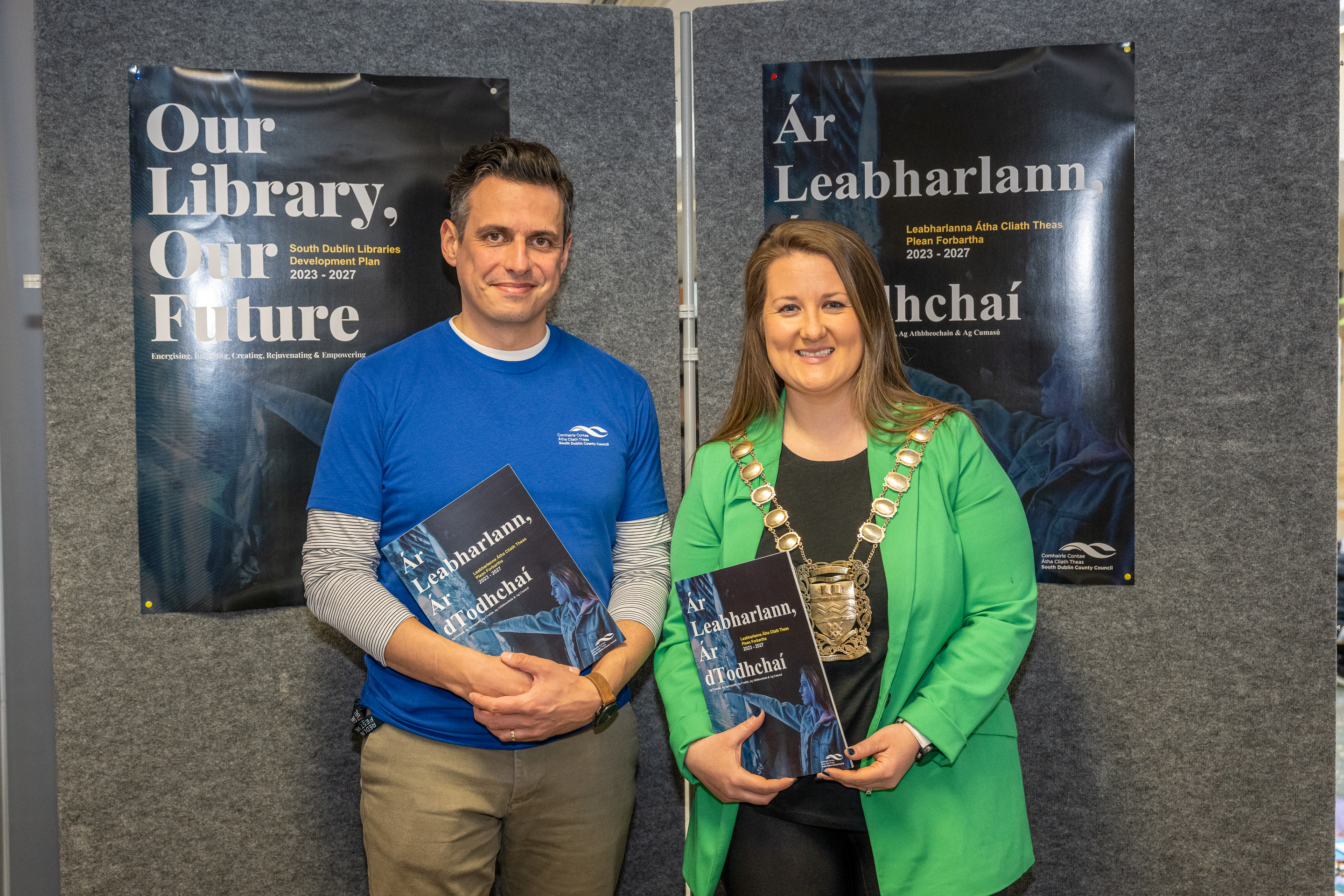 County-Librarian-Paul-Fusco-with-Mayor-Emma-Murphy County-Librarian-Paul-Fusco-with-Mayor-Emma-Murphy